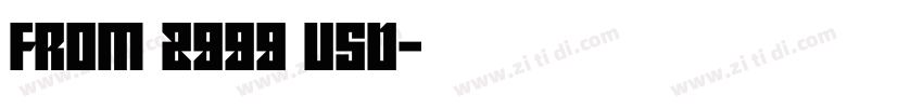 from 2999 USD字体转换